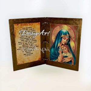 Ръчно изработена икона – Дева Мария с младенеца